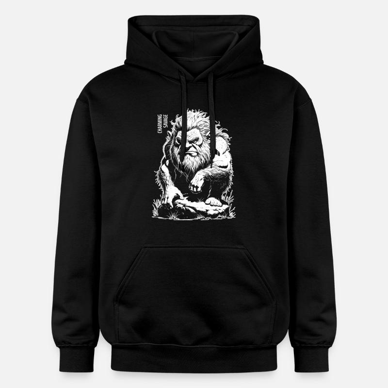 Charmant Savage #1 Design blanc - Sweat à capuche Softstyle® Gildan Unisexe - noir
