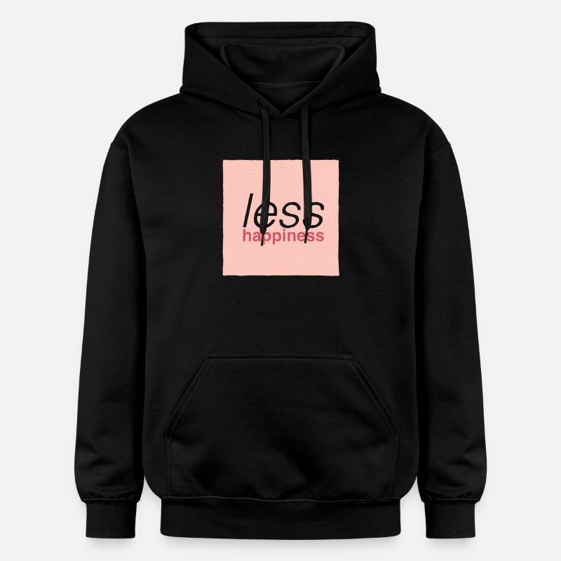 Less happiness  - Sweat à capuche Softstyle® Gildan Unisexe - noir