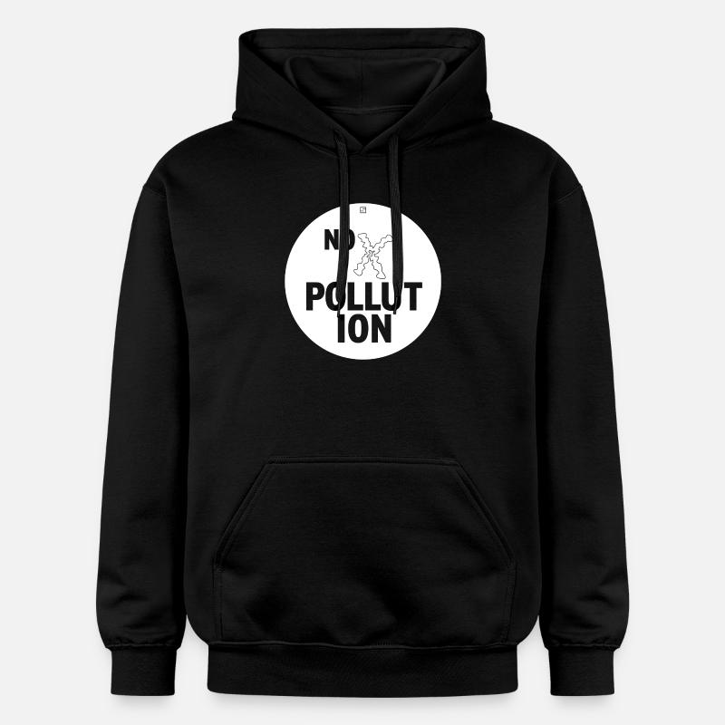 PAS DE POLLUTION - Sweat à capuche Softstyle® Gildan Unisexe - noir