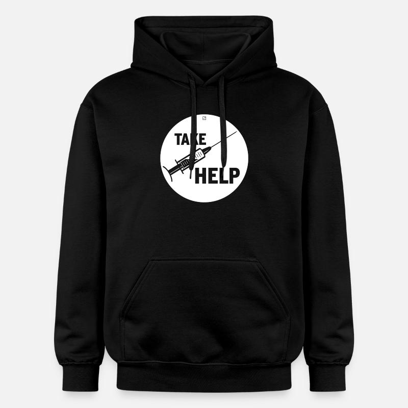 DEMANDEZ DE L’AIDE - Sweat à capuche Softstyle® Gildan Unisexe - noir