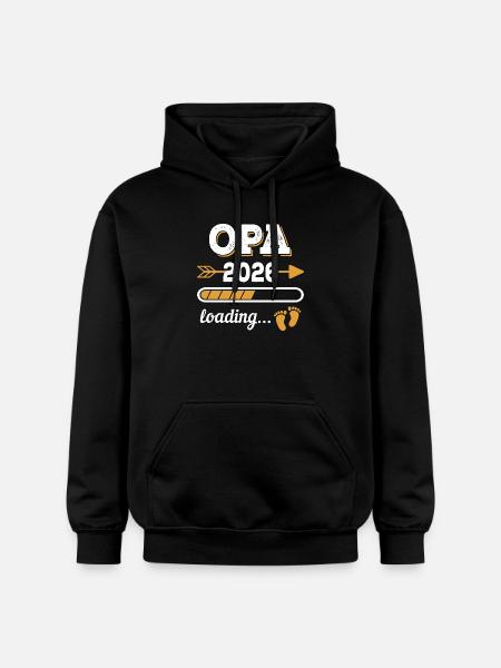 Grandpa 2026 Loading Future Grandfather Gift - Gildan Unisex Softstyle® Midweight Hoodie - black