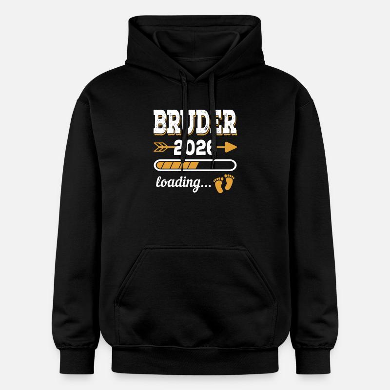 Brother 2026 Loading Siblings-to-be Gift - Gildan Unisex Softstyle® Midweight Hoodie - black