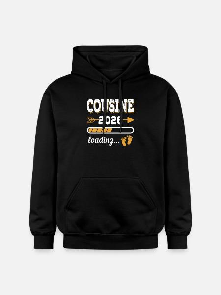 Cousin 2026 Loading Big Cousin Gift - Gildan Unisex Softstyle® Midweight Hoodie - black