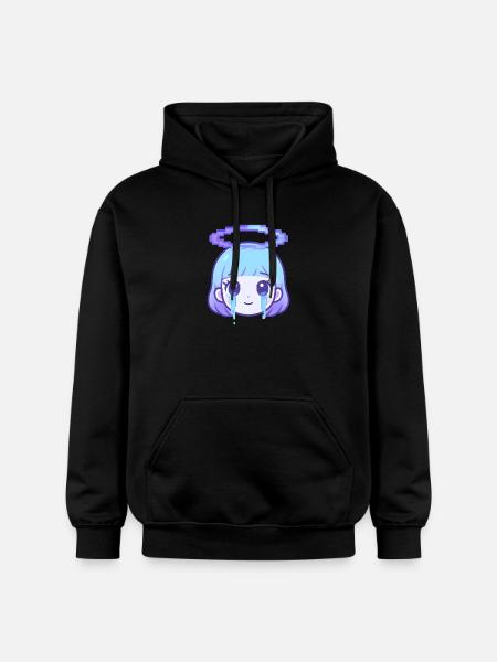 Pixel Halo Weinendes Mädchen - Gildan Unisex Softstyle® Midweight Hoodie - Schwarz