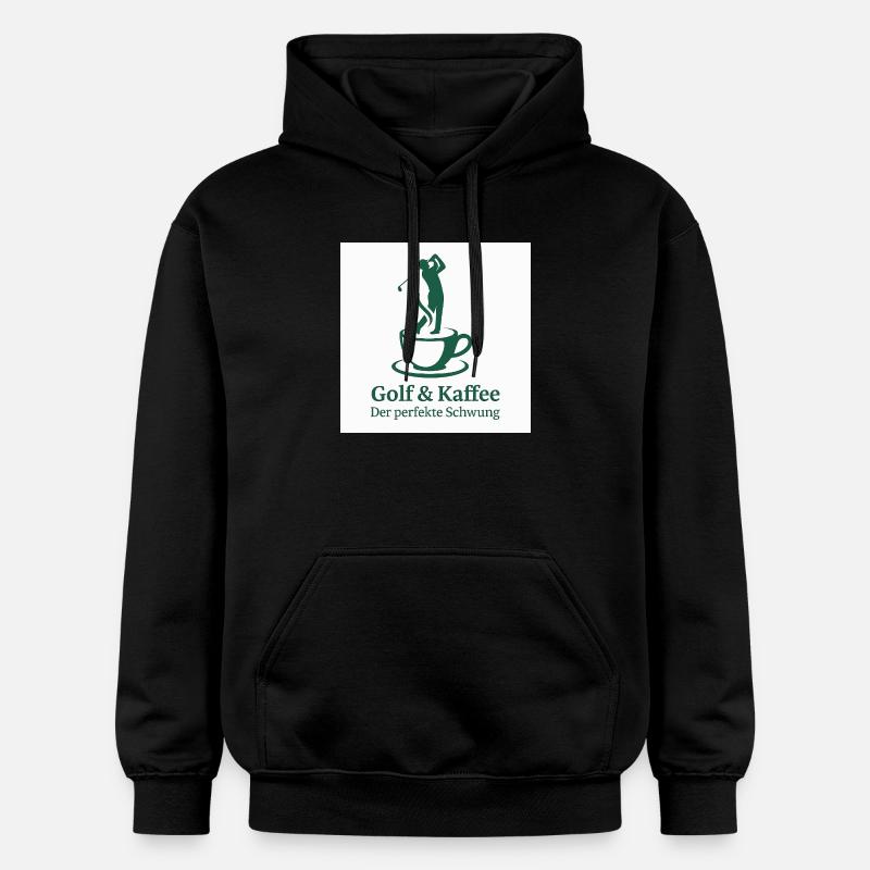 Golf & Kaffee – Der perfekte Schwung  - Gildan Unisex Softstyle® Midweight Hoodie - Schwarz