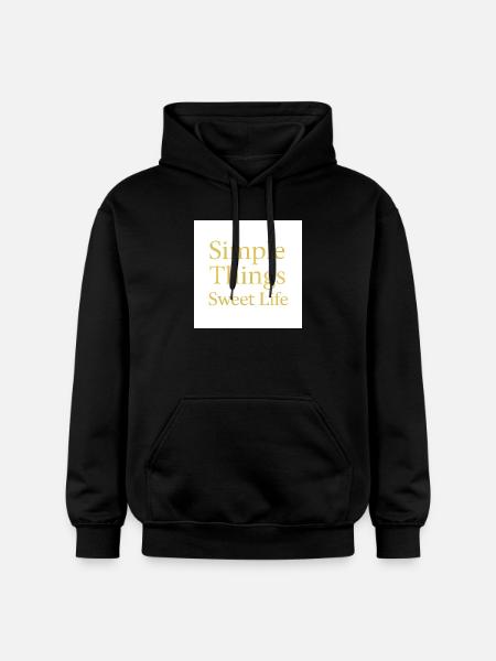 Simple Things Sweet Life (Gold Edition) - Gildan Unisex Softstyle® Midweight Hoodie - black
