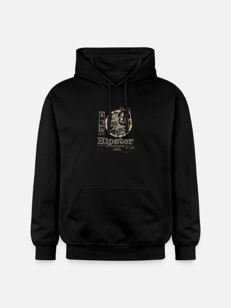 Café hipster à emporter - Sweat à capuche Softstyle® Gildan Unisexe - noir