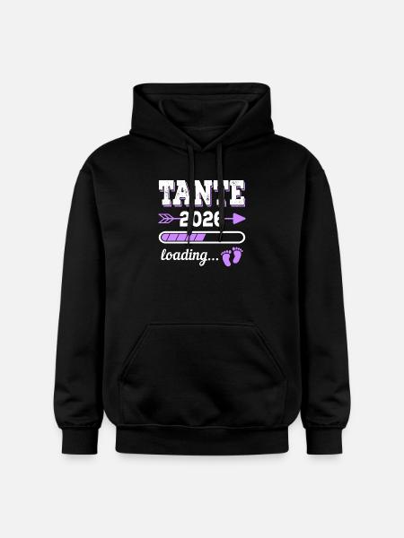 Tante 2026 Loading Schwangerschaft Geschenkidee - Gildan Unisex Softstyle® Midweight Hoodie - Schwarz