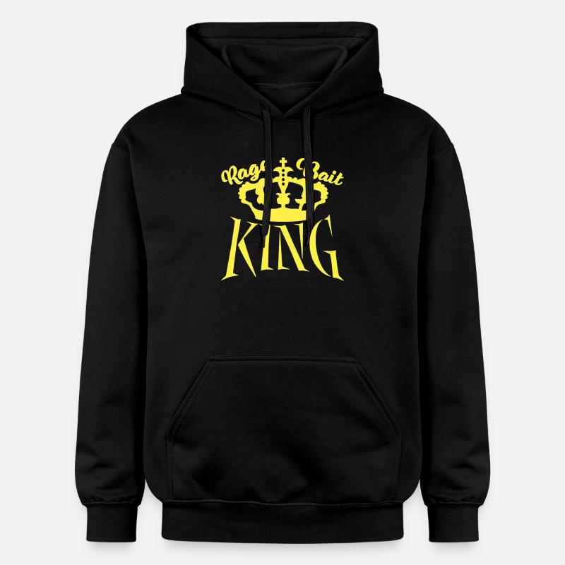 Rage Bait King Provocation Troll Attention - Gildan Unisex Softstyle® Midweight Hoodie - black