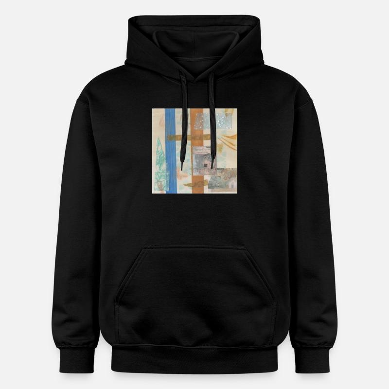 collage abstrait - Sweat à capuche Softstyle® Gildan Unisexe - noir