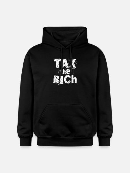 Tax The Rich Punk Style Statement - Gildan Unisex Softstyle® Midweight Hoodie - black
