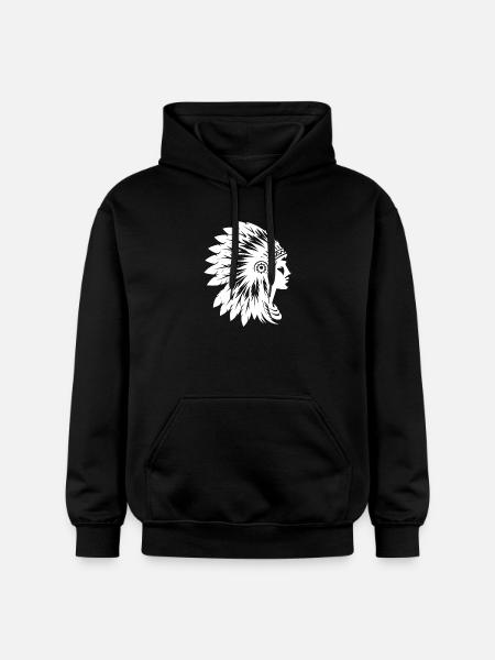 Coiffe élégante avec visage de profil - Sweat à capuche Softstyle® Gildan Unisexe - noir