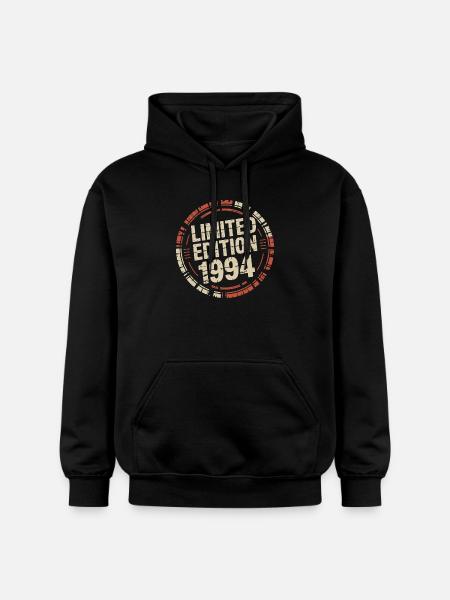 Limitierte Ausgabe 1994 Retro-Abzeichen-Grafik - Gildan Unisex Softstyle® Midweight Hoodie - Schwarz