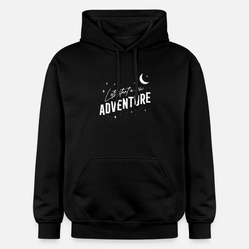 Vanlife - - Entamons une nouvelle aventure - Sweat à capuche Softstyle® Gildan Unisexe - noir