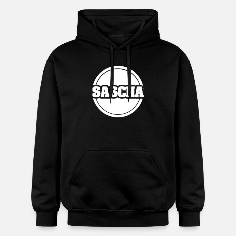 Prénom Sascha - Sweat à capuche Softstyle® Gildan Unisexe - noir