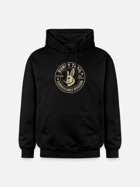 Rabbit Path Surveillance Department Funny Easter - Gildan Unisex Softstyle® Midweight Hoodie - black