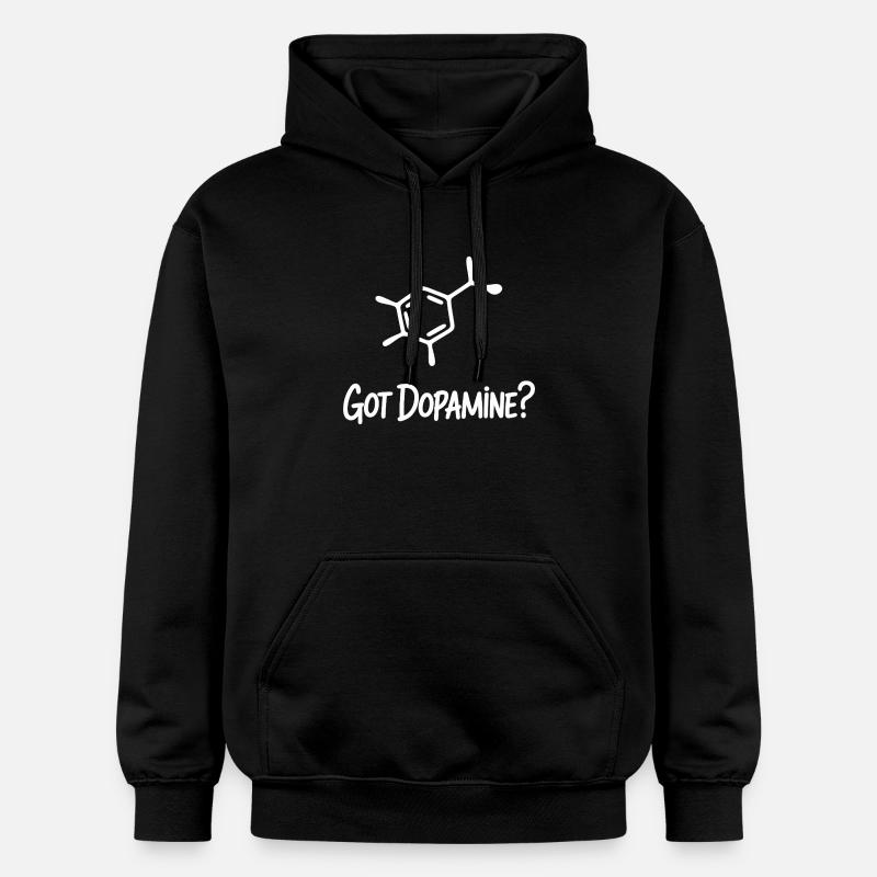 Dopamine Molecule Tee - Sweat à capuche Softstyle® Gildan Unisexe - noir