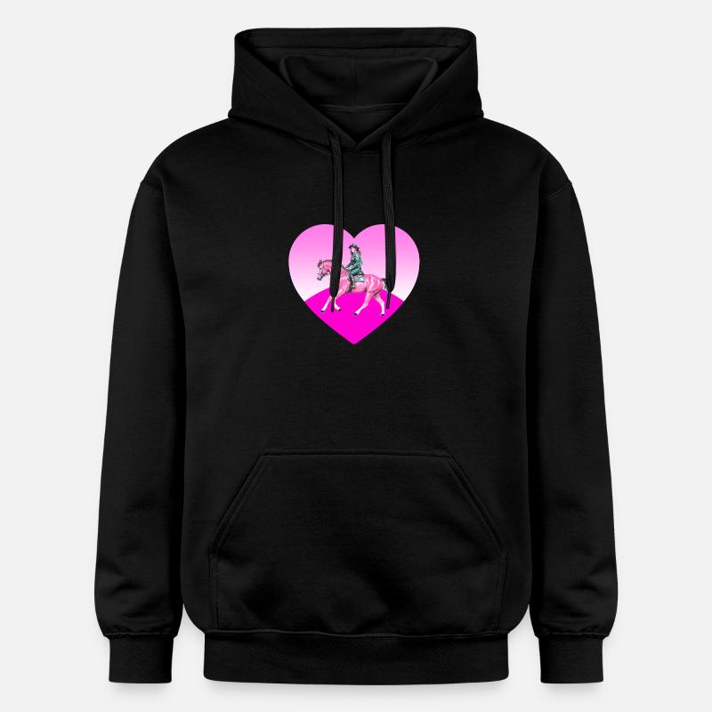 Chevaux - Sweat à capuche Softstyle® Gildan Unisexe - noir