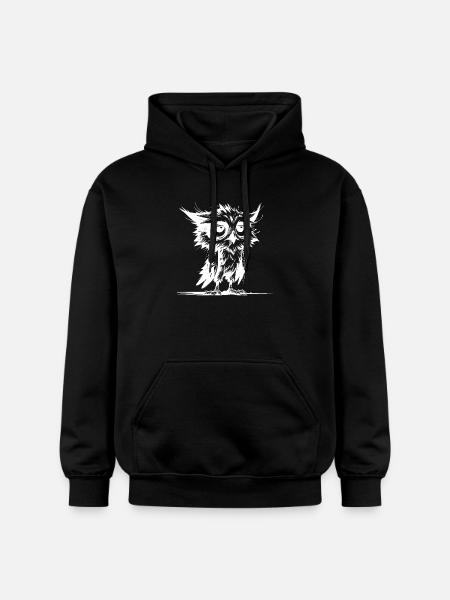 Owls, morning grouches, I didn't oversleep - Gildan Unisex Softstyle® Midweight Hoodie - black