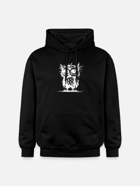 Müde Eulen Wächter des Waldes - Gildan Unisex Softstyle® Midweight Hoodie - Schwarz
