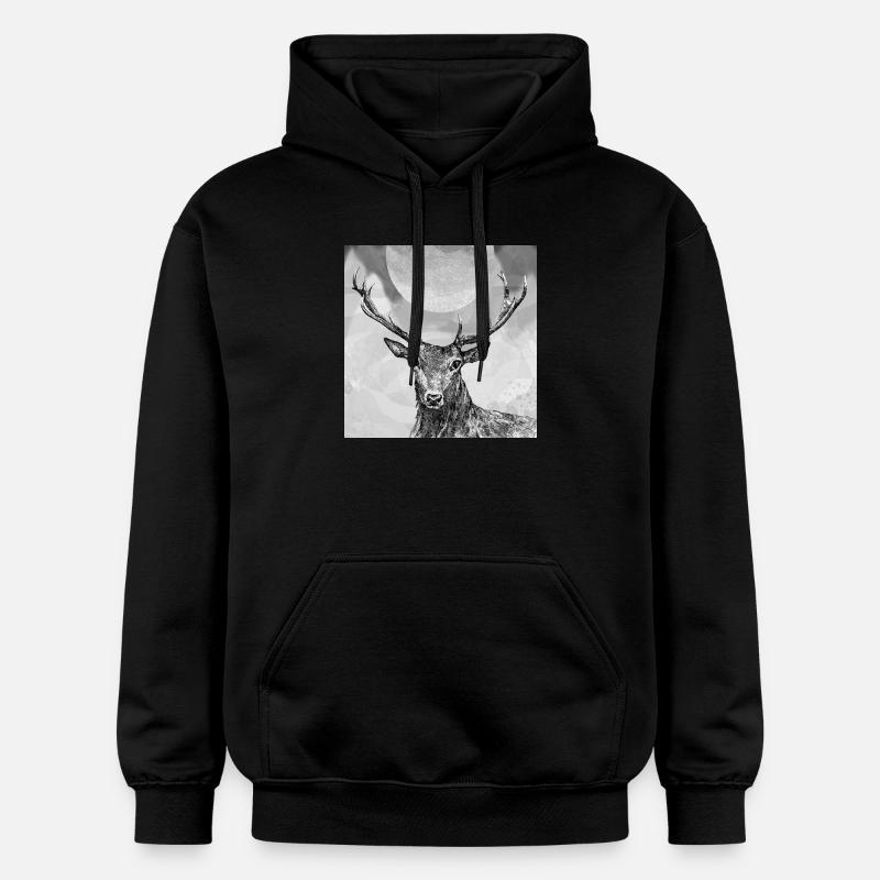 Cerf - Sweat à capuche Softstyle® Gildan Unisexe - noir