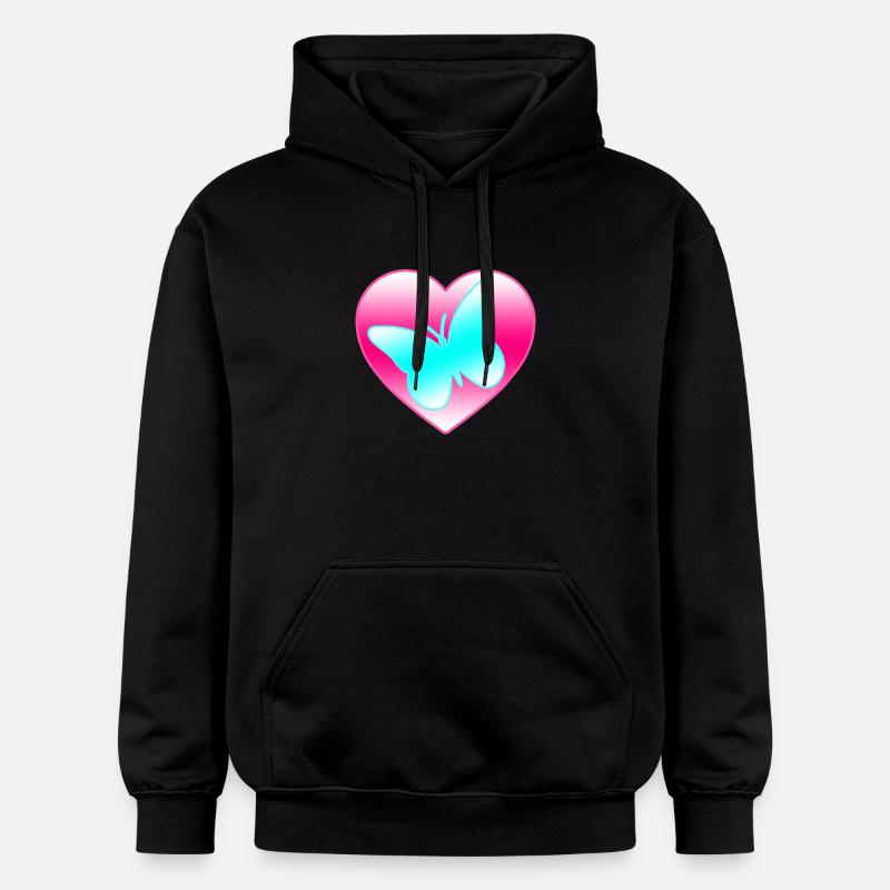 Papillon - Sweat à capuche Softstyle® Gildan Unisexe - noir