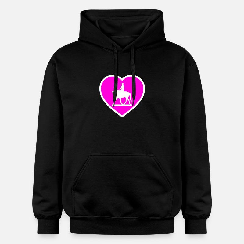 Chevaux - Sweat à capuche Softstyle® Gildan Unisexe - noir