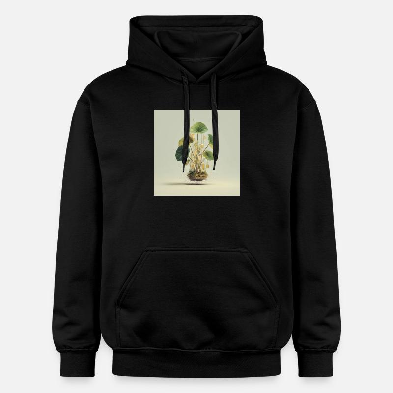 TechnoPlante : Nœuds d’Or - Sweat à capuche Softstyle® Gildan Unisexe - noir