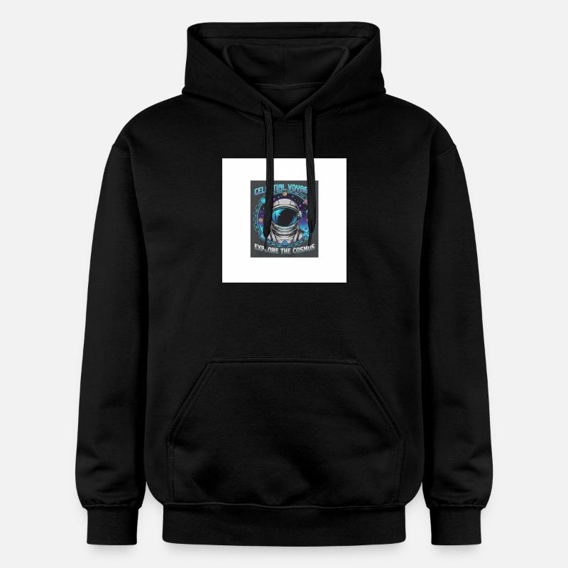 Celestial Voyager erforschen das Kosmos - Gildan Unisex Softstyle® Midweight Hoodie - Schwarz