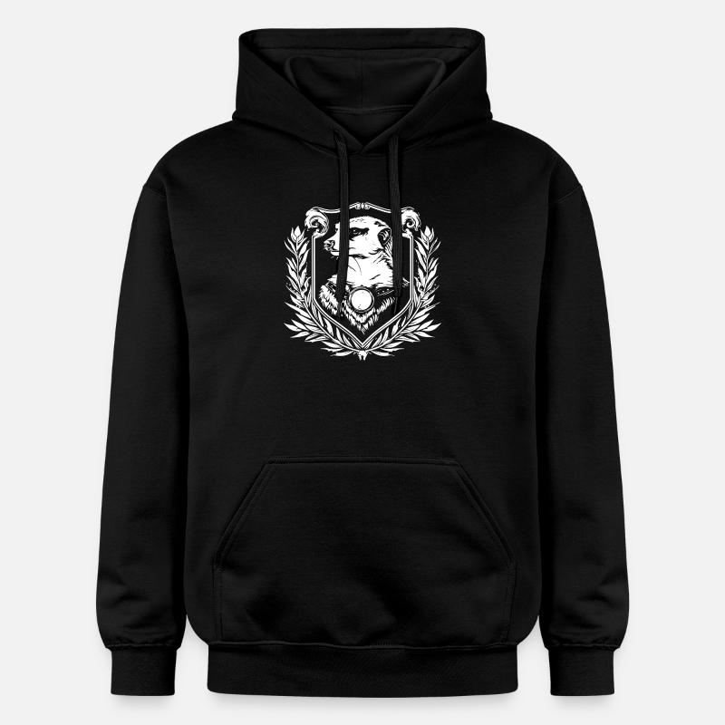 Suricate héraldique - Sweat à capuche Softstyle® Gildan Unisexe - noir