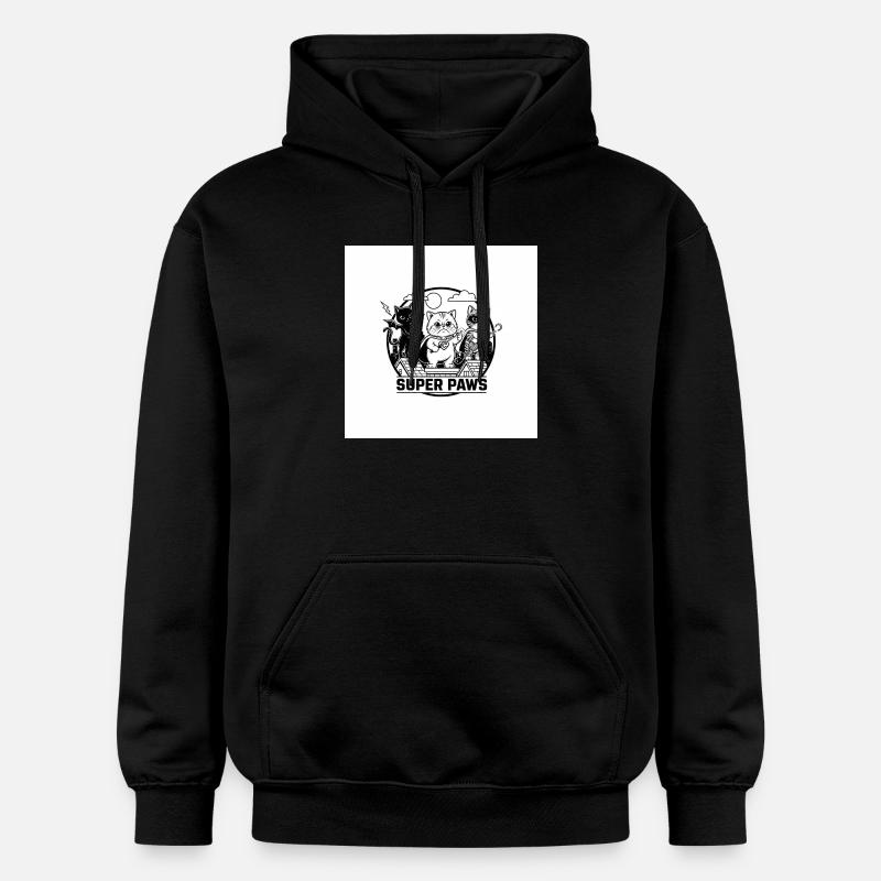 Super Paws Band Cats - Sweat à capuche Softstyle® Gildan Unisexe - noir
