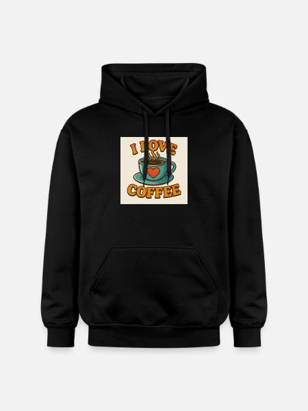 Coffee Love Cup - Gildan Unisex Softstyle® Midweight Hoodie - black