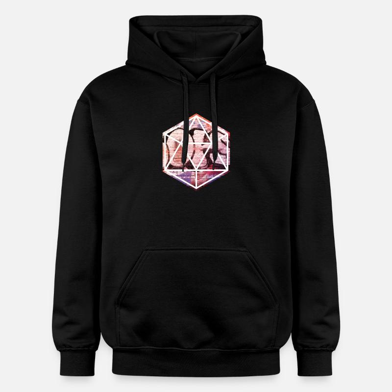 Geometrisches Graffiti-Prisma - Gildan Unisex Softstyle® Midweight Hoodie - Schwarz