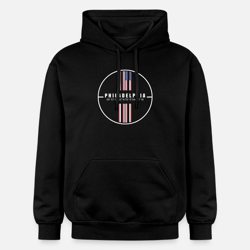 Coordonnées de Philadelphie - Sweat à capuche Softstyle® Gildan Unisexe - noir