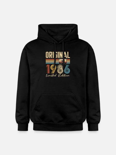 40-jähriges Jubiläum Originalgeschenk 1986 - Gildan Unisex Softstyle® Midweight Hoodie - Schwarz