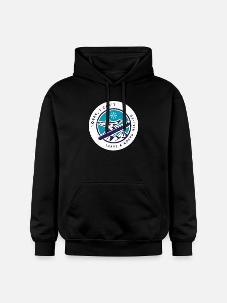 Snowboarding Board Meeting - Gildan Unisex Softstyle® Midweight Hoodie - black