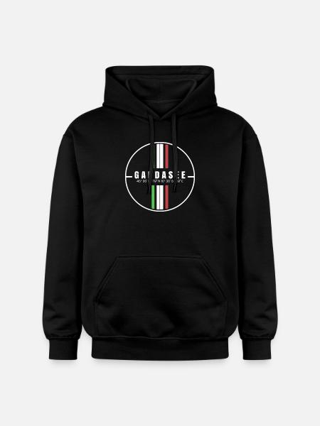 Lake Garda Coordinates - Gildan Unisex Softstyle® Midweight Hoodie - black