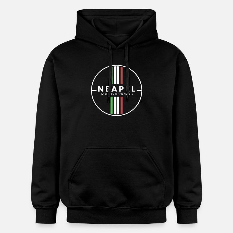 Naples Coordinates - Gildan Unisex Softstyle® Midweight Hoodie - black