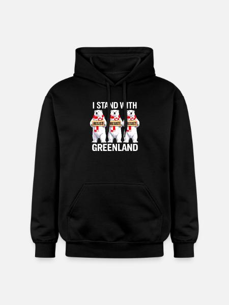 Greenland Polar Bear Trio - Gildan Unisex Softstyle® Midweight Hoodie - black