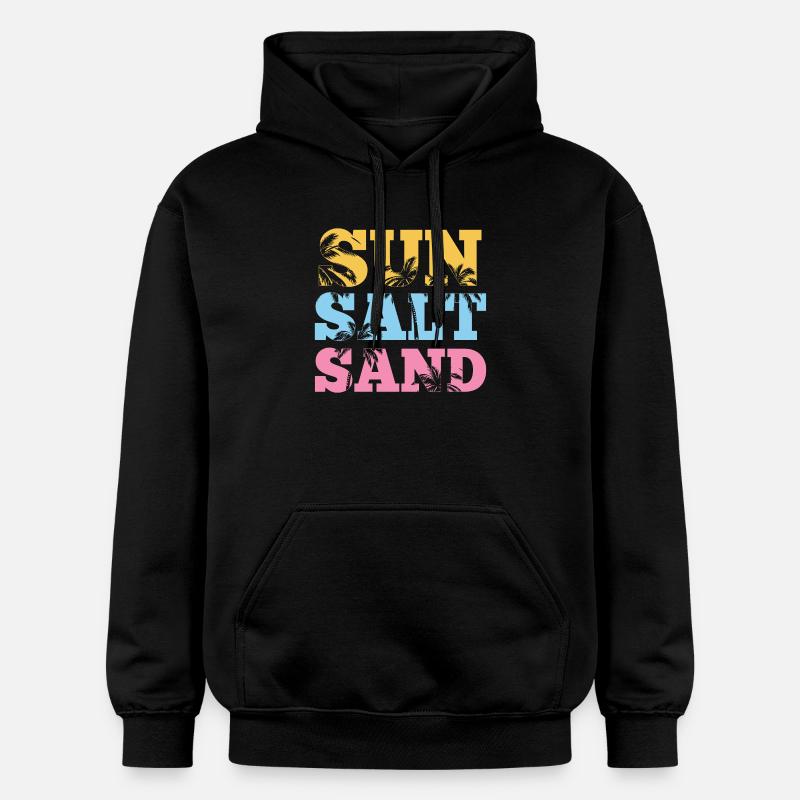 Été - Soleil, sel et sable - Sweat à capuche Softstyle® Gildan Unisexe - noir