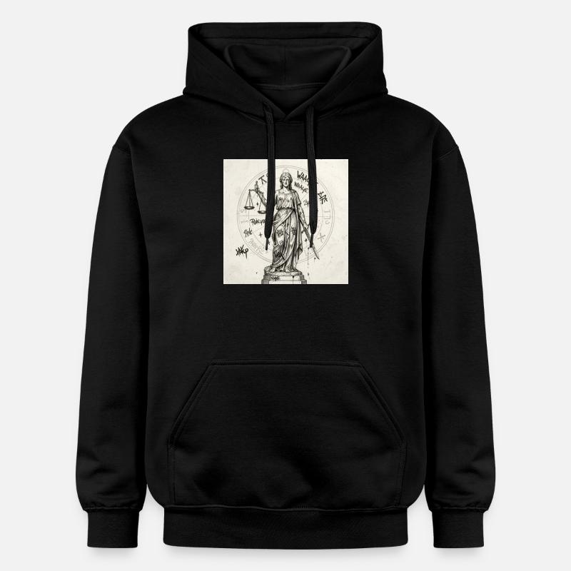 Signe du zodiaque Balance - Sweat à capuche Softstyle® Gildan Unisexe - noir
