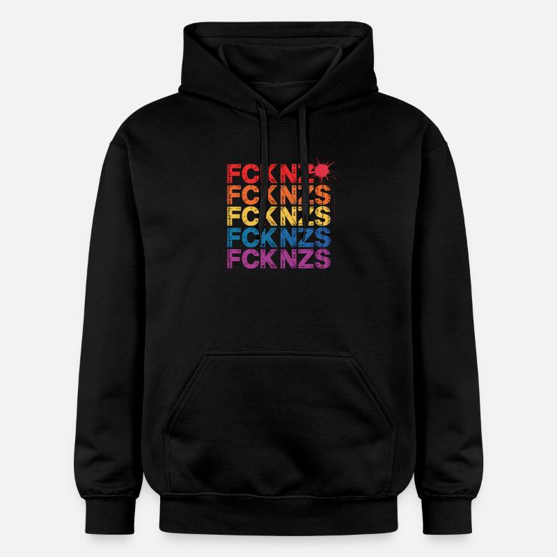 FCK NZS - Antifa Tee - Sweat à capuche Softstyle® Gildan Unisexe - noir