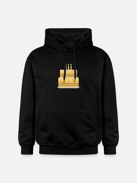 Birthday cake - Gildan Unisex Softstyle® Midweight Hoodie - black