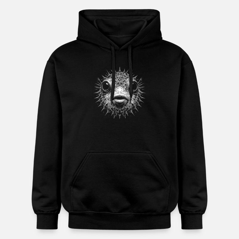 Poisson-globe - Sweat à capuche Softstyle® Gildan Unisexe - noir