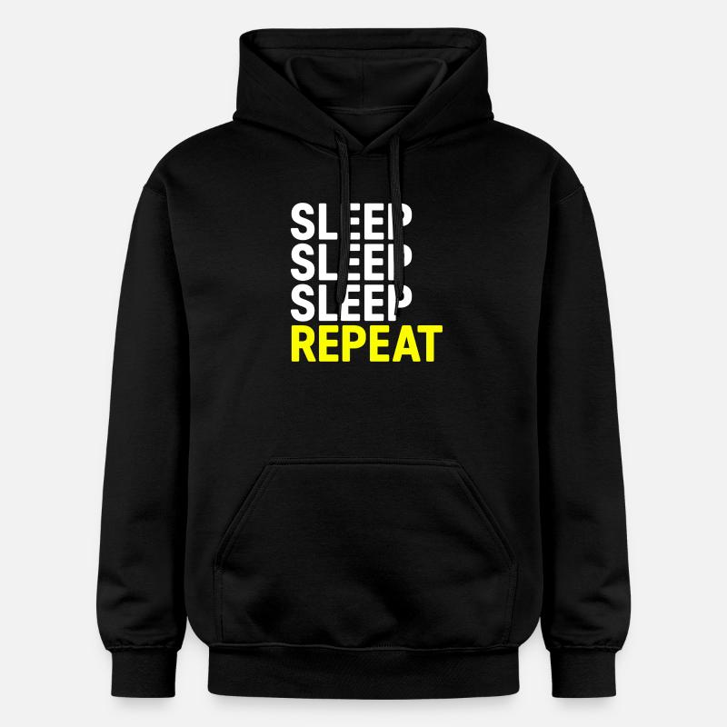 Sommeil Sommeil Sommeil Répéter - Sweat à capuche Softstyle® Gildan Unisexe - noir