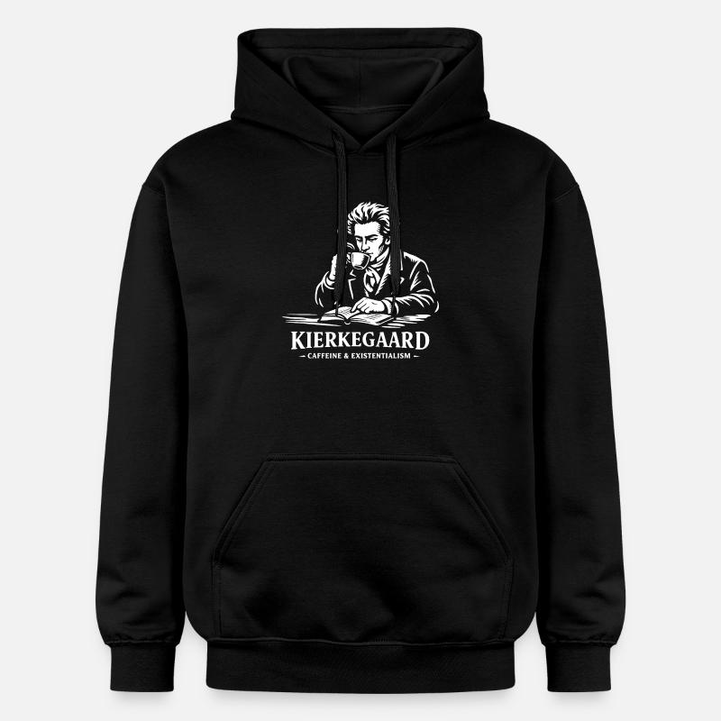Kierkegaard Coffee Existentialisme - Sweat à capuche Softstyle® Gildan Unisexe - noir