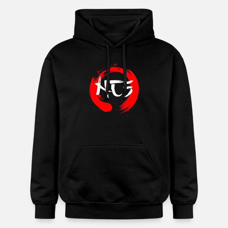 Logo du nunchaku NC5 - Sweat à capuche Softstyle® Gildan Unisexe - noir