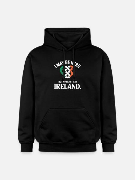 Irish Heart Celtic Knot Pride - Gildan Unisex Softstyle® Midweight Hoodie - black