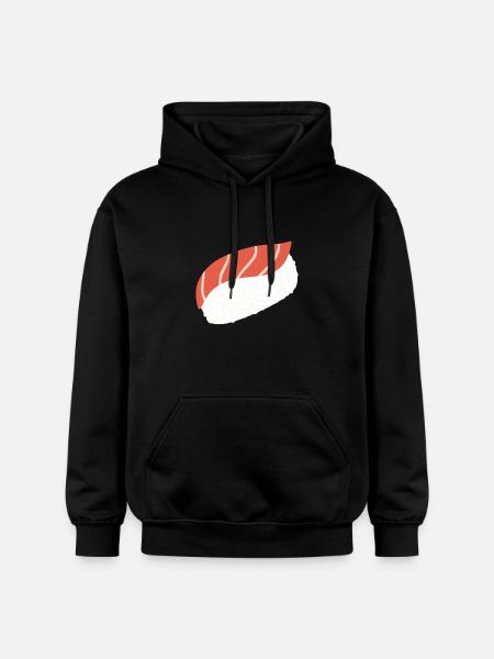 Tuna Nigiri Minimal Sushi-Kunst - Gildan Unisex Softstyle® Midweight Hoodie - Schwarz