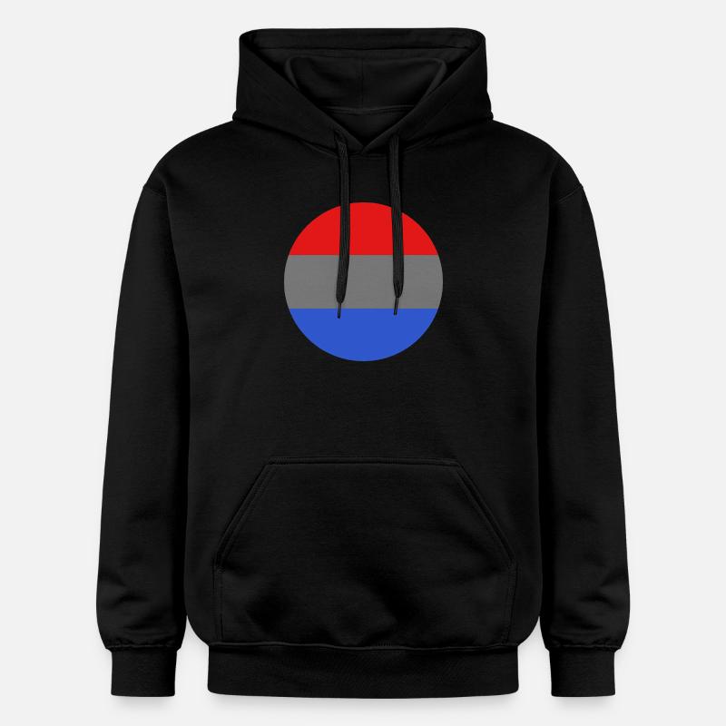 Drapeau rond du Luxembourg - Sweat à capuche Softstyle® Gildan Unisexe - noir
